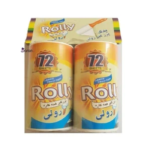 رول یدک پرزگیر 72 برگی (10 سانت) با چسبندگی قوی، مناسب برای حذف پرز، گرد و غبار و موی حیوانات از لباس و مبلمان.