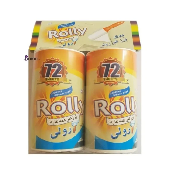 رول یدک پرزگیر 72 برگی (10 سانت) با چسبندگی قوی، مناسب برای حذف پرز، گرد و غبار و موی حیوانات از لباس و مبلمان.